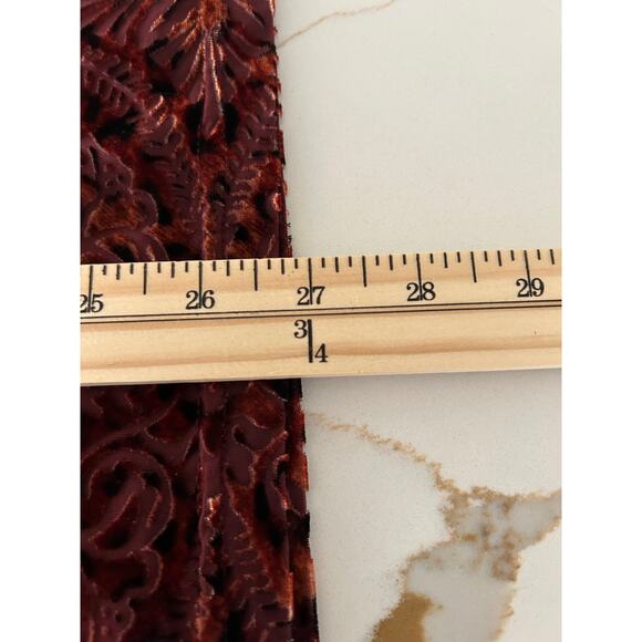 Coldwater Creek Tunic Velvet Burnout Shirt Burgundy Multi Whimsy Floral - Picture 9 of 9